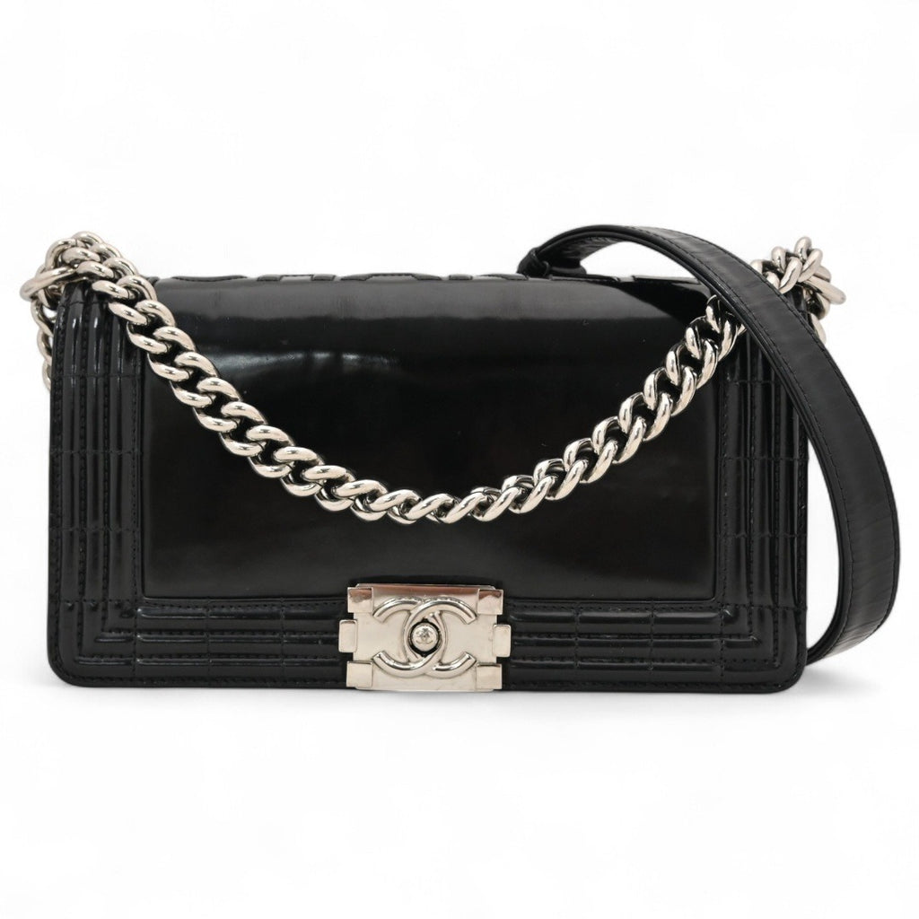 CHANEL Black Boy Chain Shoulder Bag