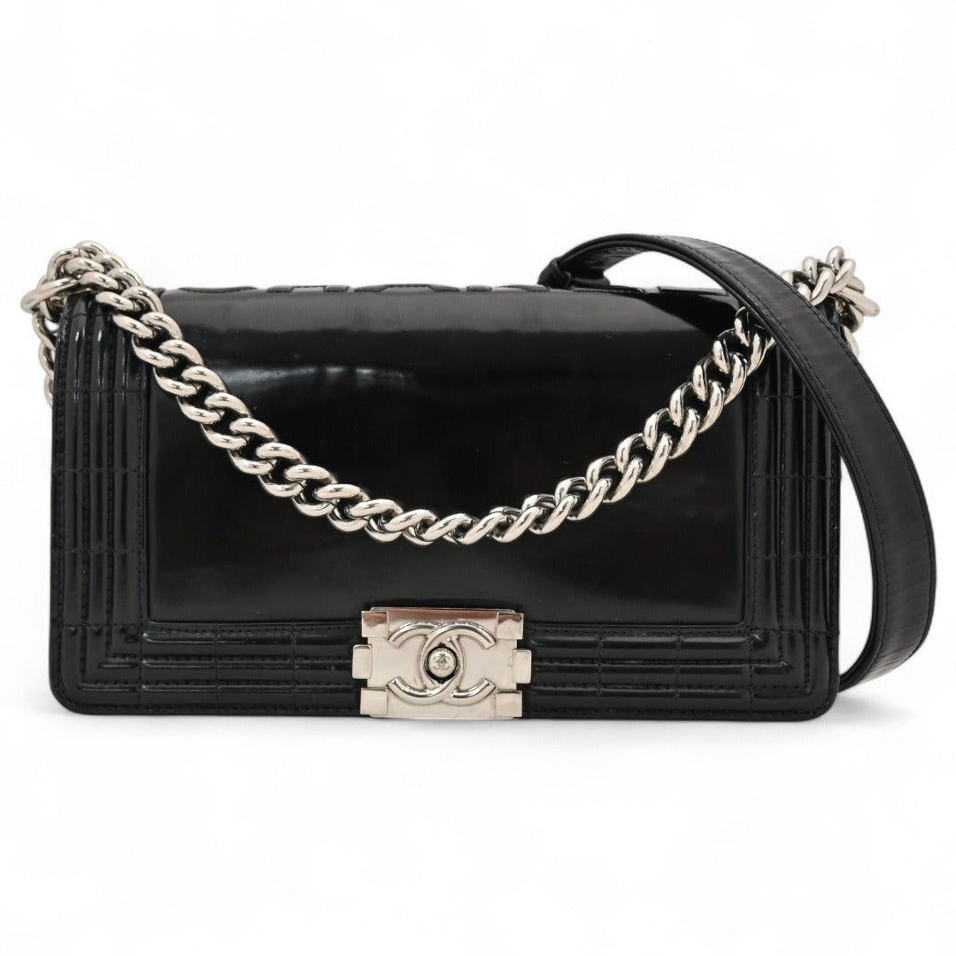CHANEL Black Boy Chain Shoulder Bag
