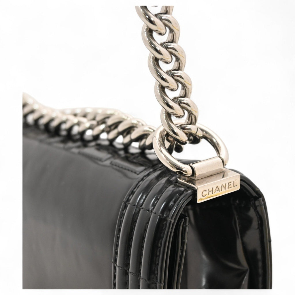 CHANEL Black Boy Chain Shoulder Bag