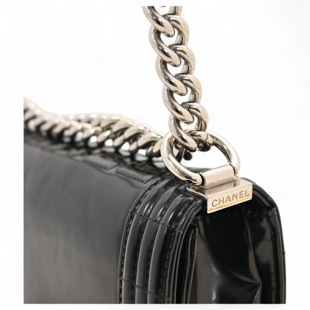 CHANEL Black Boy Chain Shoulder Bag