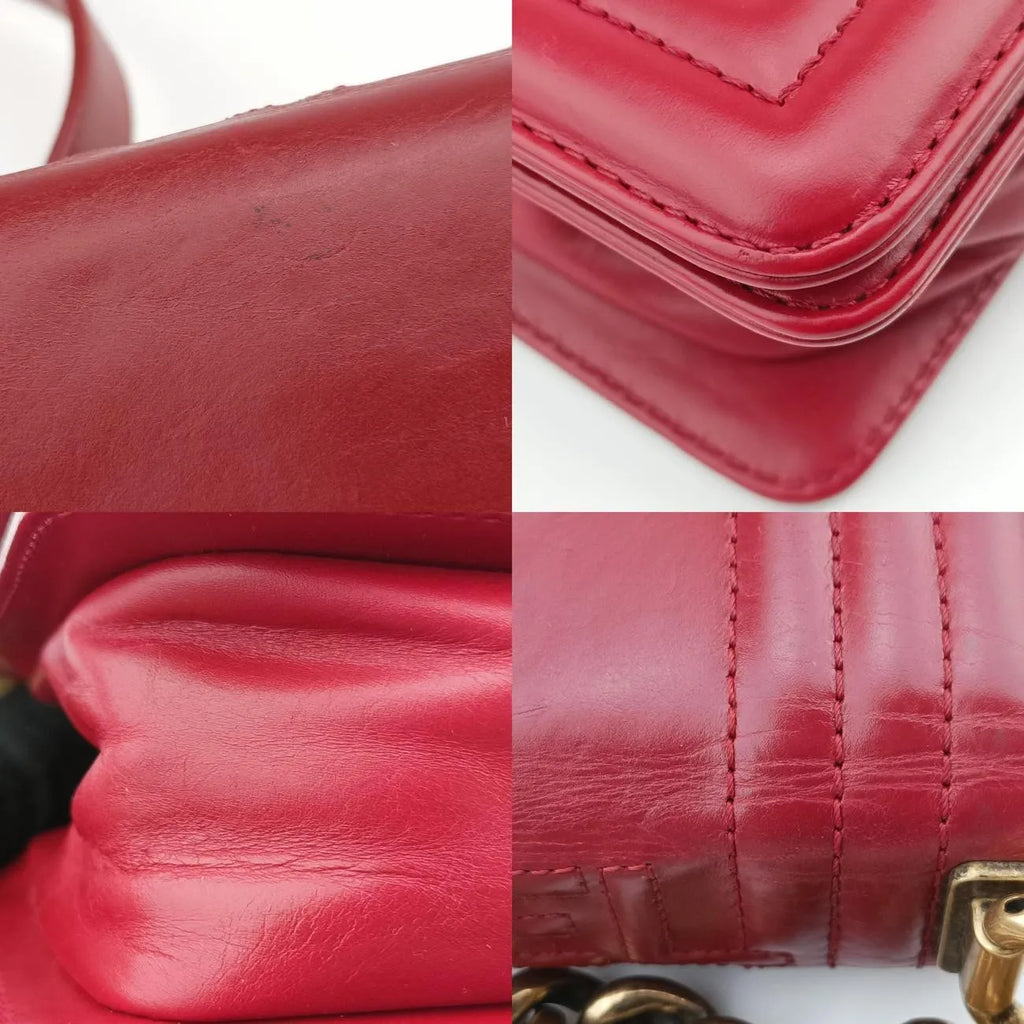 Chanel Red Leather Small Le Boy Bag