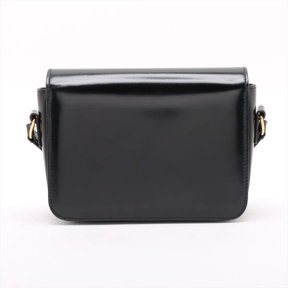 Celine Triomphe teen Leather Crossbody Bag Black