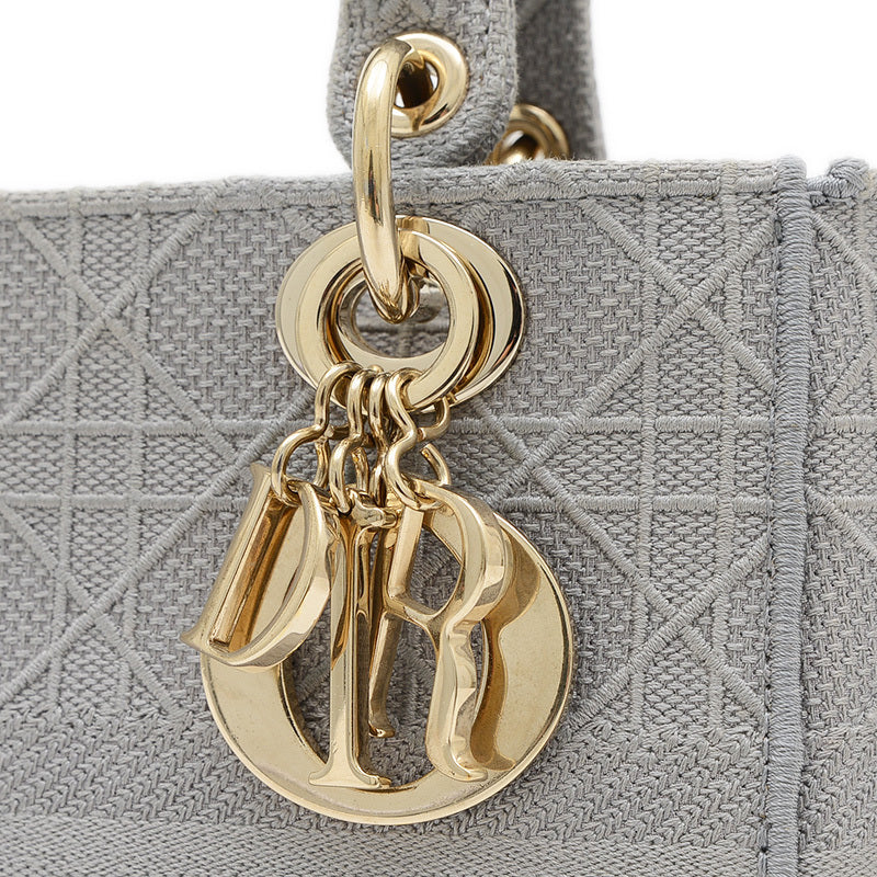 Christian Dior Lady D-Lite Handbag 2-way hand/shoulder bag, grey