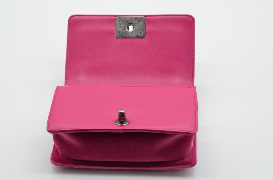 Chanel Small Velvet Pink Boy Bag